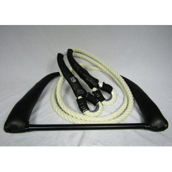 Trapeze | Fixed Trapeze | 3 m ropes Ecru | Leather Protectors Black