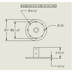 Chinese Pole | Static Pole | Tension base plate(bolted base)